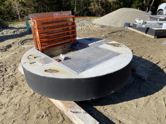 The top slab of a lift station in Port Orchard, Washington