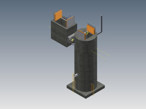 A Romtec Utilities drawing of the Cleveland Street municipal wastewater lift station in Cottage Grove, Oregon
