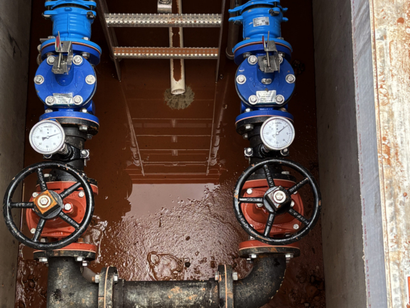 Duplex pump configuration for a housing development wastewater pump station in Cameron, Arizona