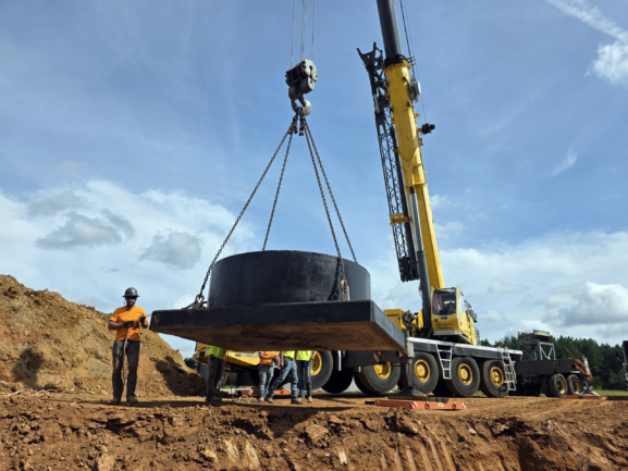 Installation of the manufacturing wastewater system in Spartanburg County, South Carolina