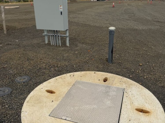 Agriculture center wastewater lift station in Albany, Oregon